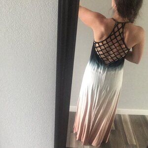 Tie Dye Maxi Dress with Detailed Back